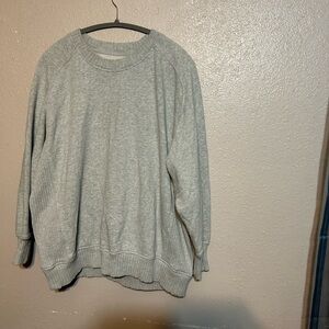 aerie Men's Light Gray Crewneck Pullover Sweater